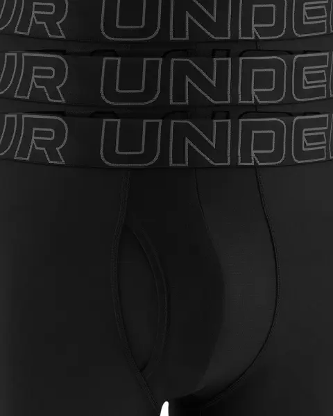 Трусы (боксерки) Under Armour PERFORMANCE TECH 9IN 3-PACK BOXERJOCK черные (3 штуки) 1383880-001