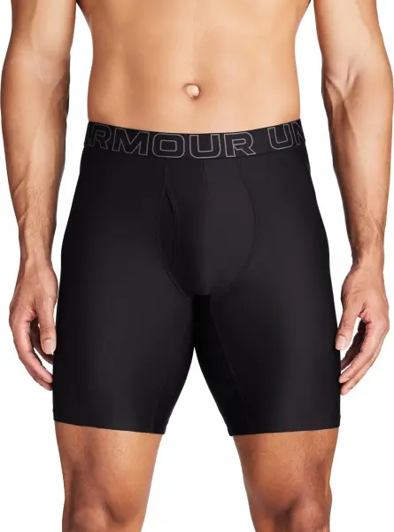 Трусы (боксерки) Under Armour PERFORMANCE TECH 9IN 3-PACK BOXERJOCK черные (3 штуки) 1383880-001