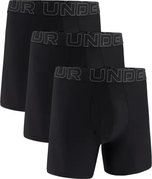 Трусы (боксерки) Under Armour PERFORMANCE TECH MESH 6IN 3-PACK BOXERJOCK черные (3 штуки) 1383884-001