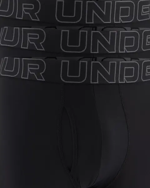 Трусы (боксерки) Under Armour PERFORMANCE TECH MESH 6IN 3-PACK BOXERJOCK черные (3 штуки) 1383884-001