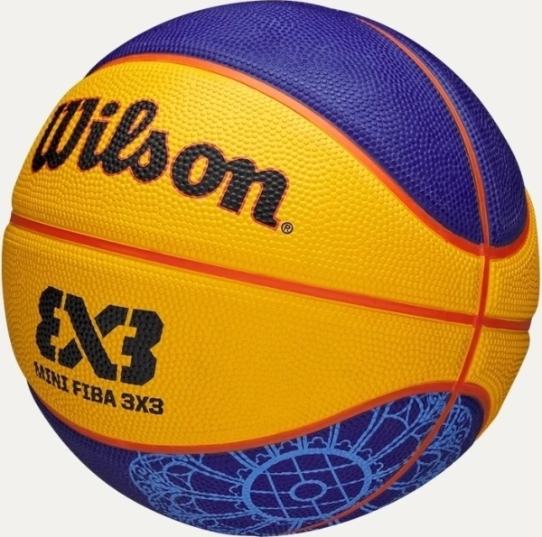 Баскетбольний м'яч Wilson FIBA 3X3 MINI BSKT PARIS 2024 синьо-чорний Розмір 3 WZ3015101XB3