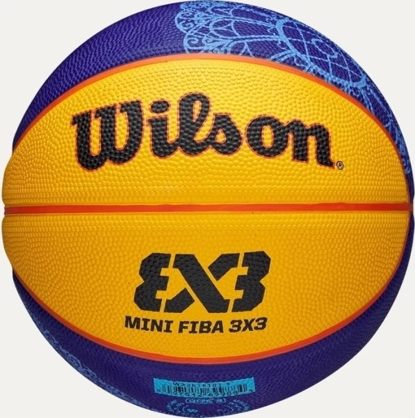 Баскетбольний м'яч Wilson FIBA 3X3 MINI BSKT PARIS 2024 синьо-чорний Розмір 3 WZ3015101XB3