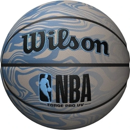 Баскетбольный мяч Wilson NBA FORGE PRO UV серо-синий Размер 7 WZ2010801XB7