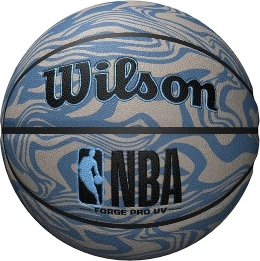 Баскетбольный мяч Wilson NBA FORGE PRO UV серо-синий Размер 7 WZ2010801XB7
