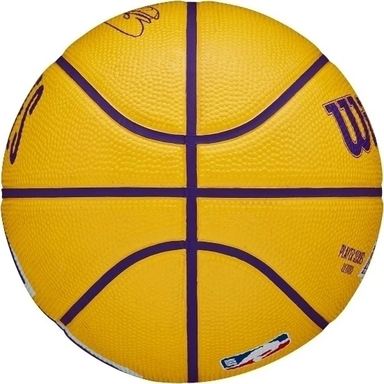 Баскетбольний м'яч Wilson NBA PLAYER ICON MINI LEBRON JAMES жовто-фіолетовий Розмір 3 WZ4007201XB3