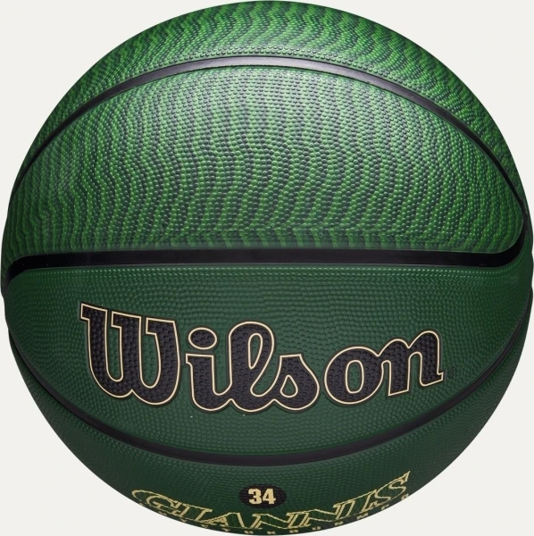 Баскетбольный мяч Wilson NBA PLAYER ICON OUTDOOR GIANNIS ANTETOKOUNMPO темно-зелено-черный Размер 7 WZ4006201XB7