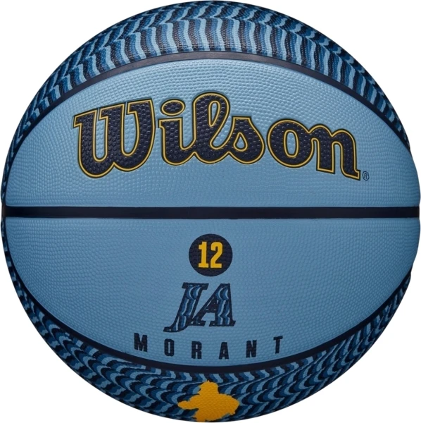Баскетбольный мяч Wilson NBA PLAYER ICON OUTDOOR JA MORANT голубо-темно-синий Размер 7 WZ4016901XB7