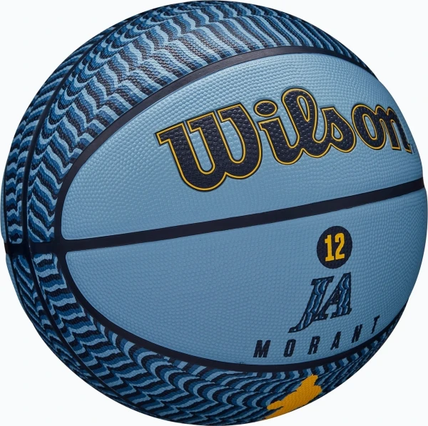 Баскетбольный мяч Wilson NBA PLAYER ICON OUTDOOR JA MORANT голубо-темно-синий Размер 7 WZ4016901XB7