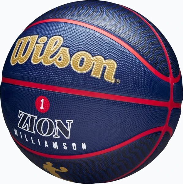 Баскетбольный мяч Wilson NBA PLAYER ICON OUTDOOR ZION WILLIAMSON темно-сине-красный Размер 7 WZ4008601XB7
