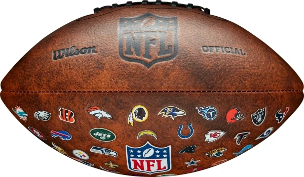 М'яч для американського футболу Wilson NFL JR JR THROWBACK FB 32 TEAM LOGO коричневий Розмір 7 WTF1534XBNFL