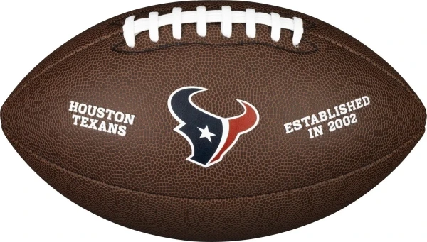 Мяч для американского футбола Wilson NFL LICENSED BALL HOUSTON TEXANS темно-коричневый Размер 5 WTF1748XBHU