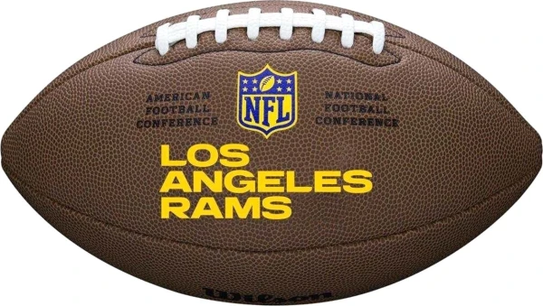 Мяч для американского футбола Wilson NFL LICENSED BALL LOS ANGELES RAMS темно-коричневый Размер 9 WTF1748XBLA