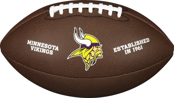 Мяч для американского футбола Wilson NFL LICENSED BALL MINNESOTA VIKINGS темно-коричневый Размер 9 WTF1748XBMN