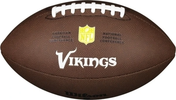 Мяч для американского футбола Wilson NFL LICENSED BALL MINNESOTA VIKINGS темно-коричневый Размер 9 WTF1748XBMN