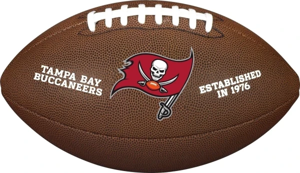 Мяч для американского футбола Wilson NFL LICENSED BALL TAMPA BAY BUCCANEERS темно-коричневый Размер 5 WTF1748XBTB