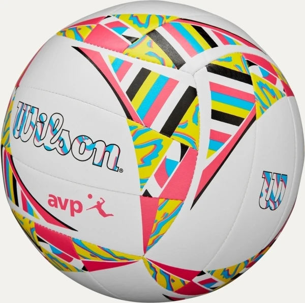 Мяч для пляжного волейбола Wilson AVP MOVEMENT VB бело-розово-желто-голубой Размер 5 WV4008001XBOF