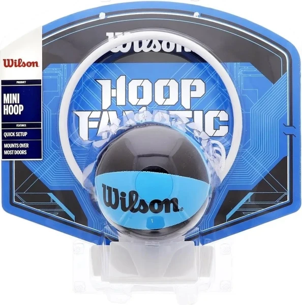 Набір баскетбольний дитячий Wilson HOOP FANATIC MINI синьо-чорний WTBA00436