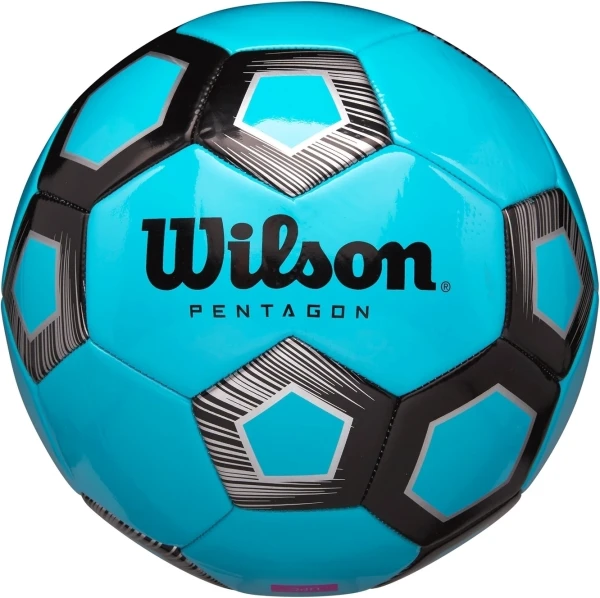 Футбольний м'яч Wilson PENTAGON блакитно-чорний Розмір 5 WTE8542XB05