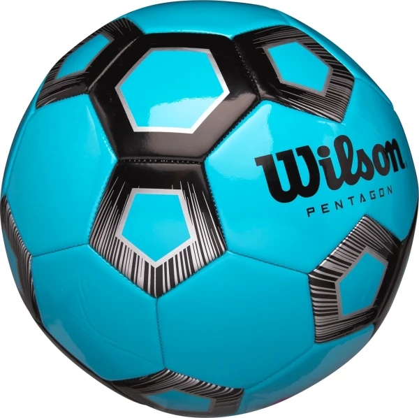 Футбольний м'яч Wilson PENTAGON блакитно-чорний Розмір 5 WTE8542XB05