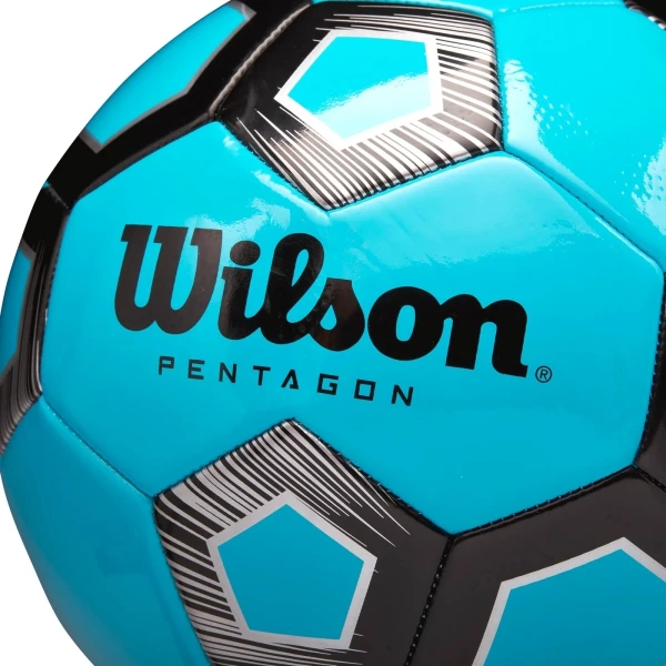 Футбольний м'яч Wilson PENTAGON блакитно-чорний Розмір 5 WTE8542XB05