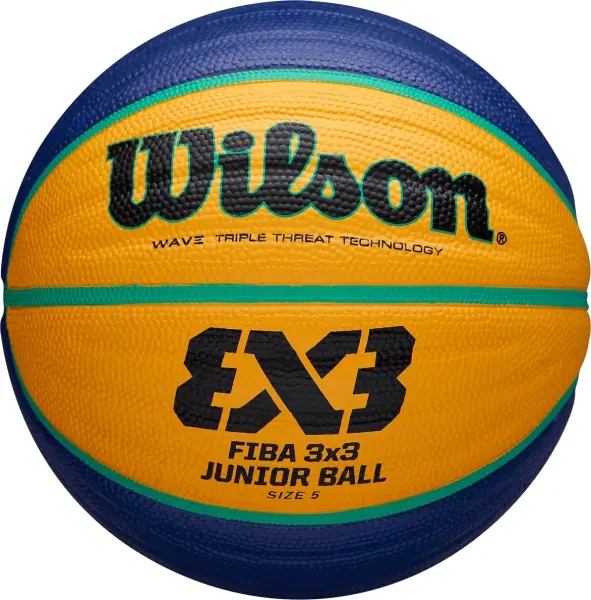 Баскетбольний м'яч Wilson FIBA 3X3 JUNIOR жовто-синьо-бірюзовий Розмір 5 WTB1133XB