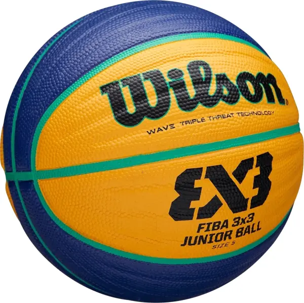 Баскетбольний м'яч Wilson FIBA 3X3 JUNIOR жовто-синьо-бірюзовий Розмір 5 WTB1133XB