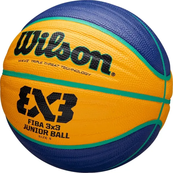 Баскетбольний м'яч Wilson FIBA 3X3 JUNIOR жовто-синьо-бірюзовий Розмір 5 WTB1133XB