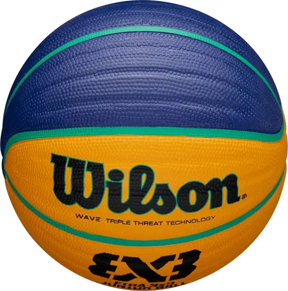 Баскетбольний м'яч Wilson FIBA 3X3 JUNIOR жовто-синьо-бірюзовий Розмір 5 WTB1133XB