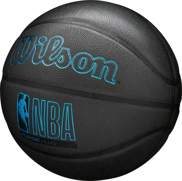 Баскетбольный мяч Wilson NBA FORGE PLUS CHARCOAL черно-голубой Размер 7 WZ2016803XB7
