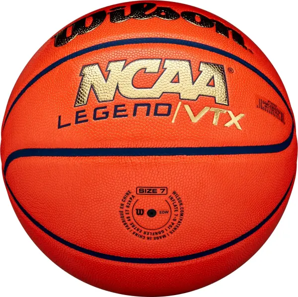 Баскетбольний м'яч Wilson NCAA LEGEND VTX оранжево-золотий Розмір 7 WZ2007401XB7