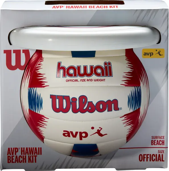 Пляжный набор (волейбольный мяч и фрисби) Wilson HAWAII AVP бело-красно-синий Размер 5 WTH80219KIT