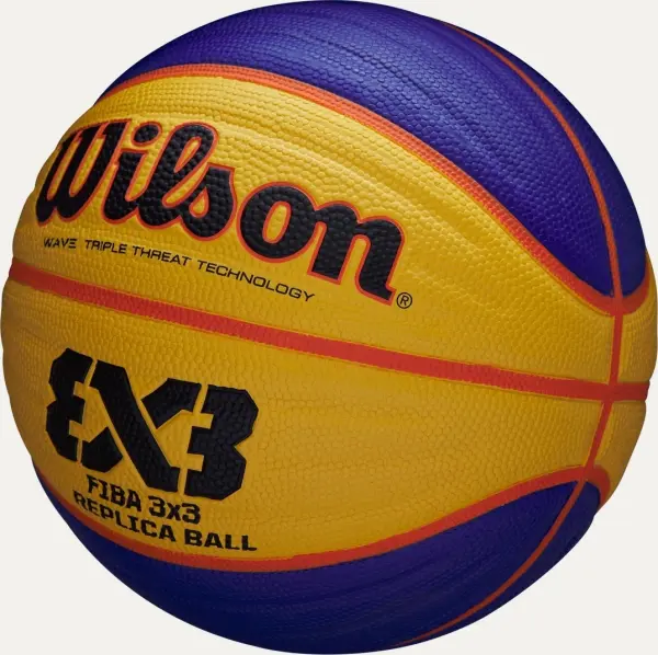 Баскетбольний м'яч Wilson FIBA 3X3 REPLICA жовто-синьо-червоний Розмір 6 WTB1033XB