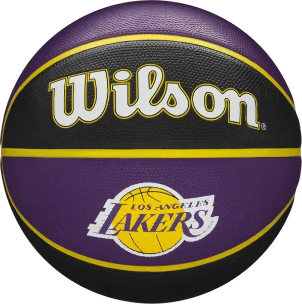 Баскетбольний м'яч Wilson NBA TEAM TRIBUTE LA LAKERS фіолетово-чорно-жовтий Розмір 7 WTB1300XBLAL