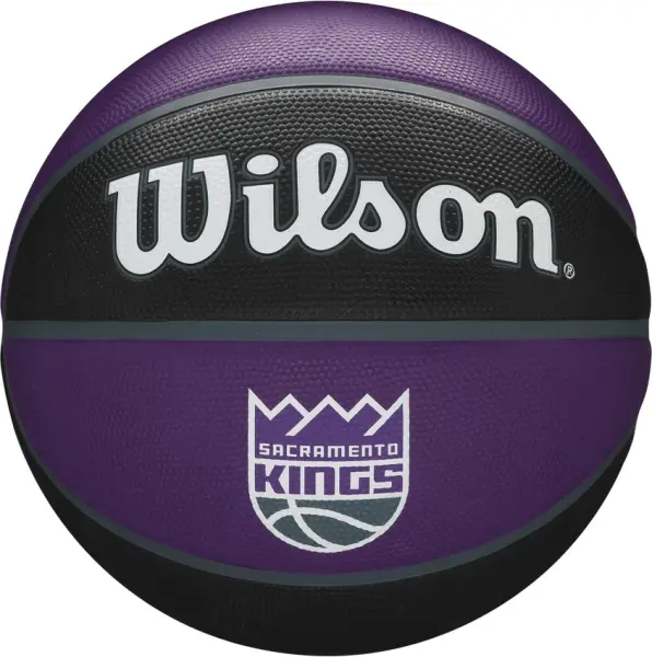 Баскетбольний м'яч Wilson NBA TEAM TRIBUTE SACRAMENTO KINGS фіолетово-чорний Розмір 7 WTB1300XBSAC