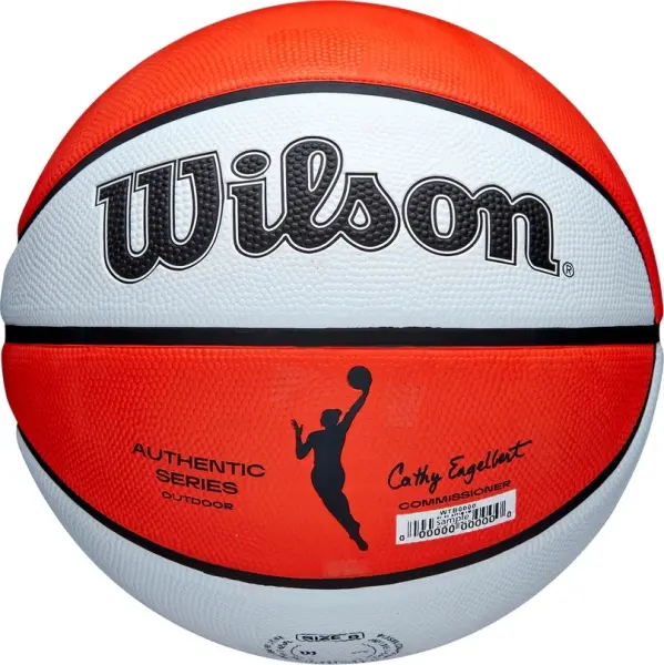 Баскетбольний м'яч Wilson WNBA AUTHENTIC SERIES OUTDOOR оранжево-білий Розмір 6 WTB5200XB06