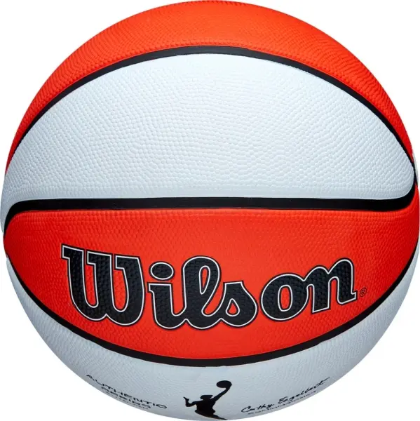 Баскетбольний м'яч Wilson WNBA AUTHENTIC SERIES OUTDOOR оранжево-білий Розмір 6 WTB5200XB06