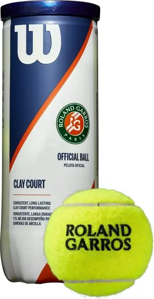 Набор мячей для тенниса Wilson ROLAND GARROS CLAY COURT 3 желтый (3 штуки) WRT125000