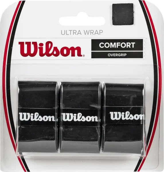 Обмотка для ракеток Wilson ULTRA WRAP OVERGRIP чорна (3 штуки) WRZ403000