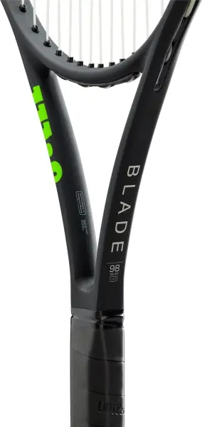 Ракетка для тенісу Wilson BLADE 98 16X19 V7 чорно-сіро-салатова WR013610