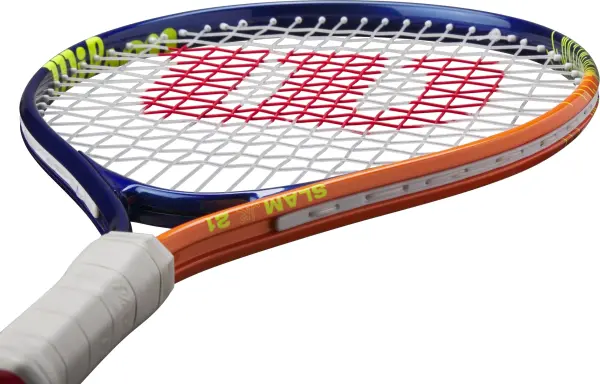 Ракетка для тенниса детская Wilson SLAM JR 21 темно-сине-оранжево-желтая WR172010