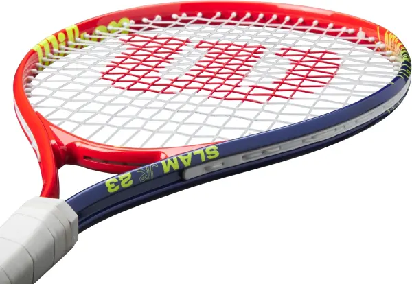 Ракетка для тенісу дитяча Wilson SLAM JR 23 червоно-темно-синьо-жовта WR171910