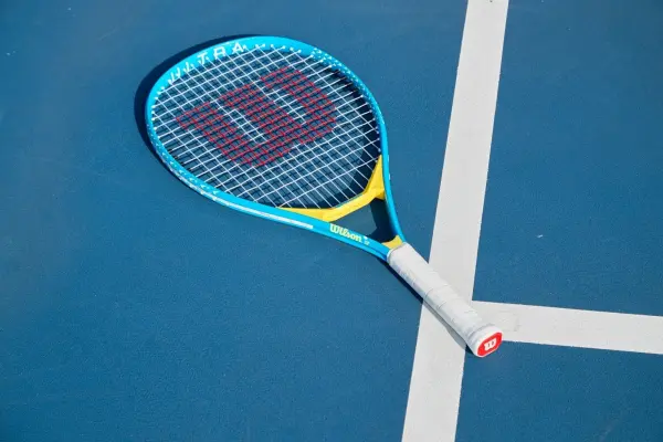 Ракетка для тенісу дитяча Wilson ULTRA POWER JR 25 блакитно-жовта WR118710