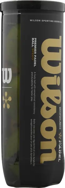 Набор мячей для падл-тенниса Wilson PREMIER PADEL SPEED BALL желтый (3 штуки) WR8908501001