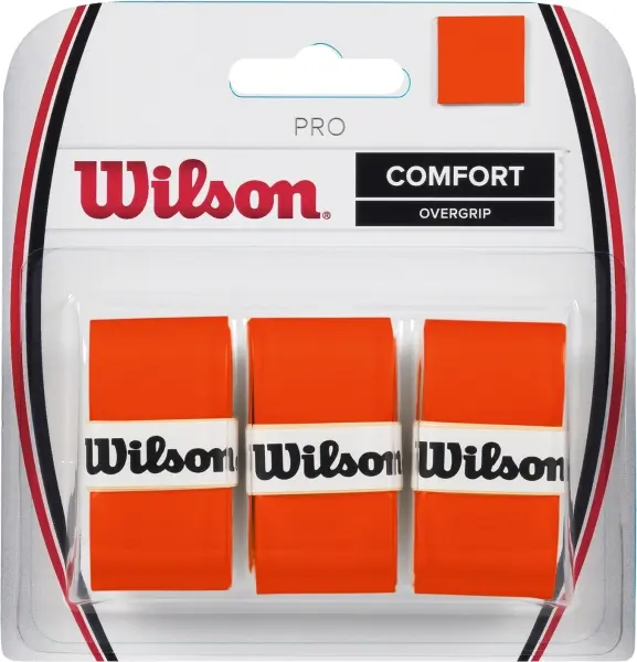 Обмотка для ракеток Wilson PRO OVERGRIP оранжевая (3 штуки) WRZ470820