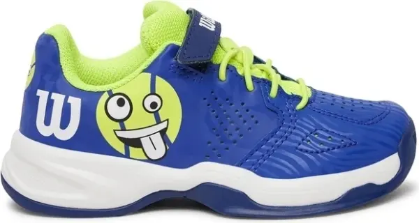 Кроссовки теннисные детские Wilson KAOS EMO KIDS сине-лимонные WRS331820