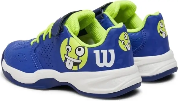 Кроссовки теннисные детские Wilson KAOS EMO KIDS сине-лимонные WRS331820
