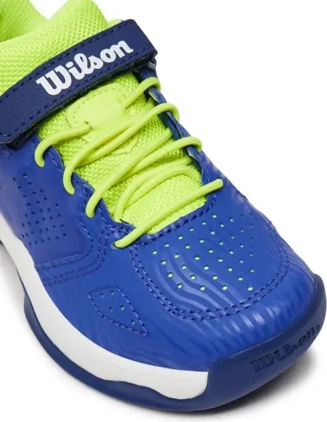 Кроссовки теннисные детские Wilson KAOS EMO KIDS сине-лимонные WRS331820
