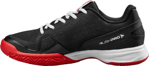 Кроссовки теннисные детские Wilson RUSH PRO L JR черно-красно-белые WRS333010