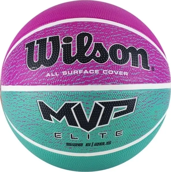 Баскетбольний м'яч Wilson MVP ELITE рожево-бірюзовий Розмір 6 WTB1463XB06