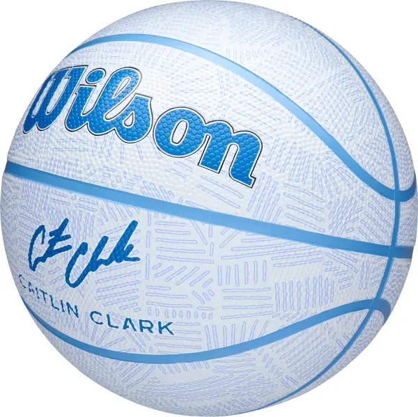 Баскетбольний м'яч Wilson CAITLIN CLARK ENVISION біло-блакитний Розмір 5 WZ3022401XB5